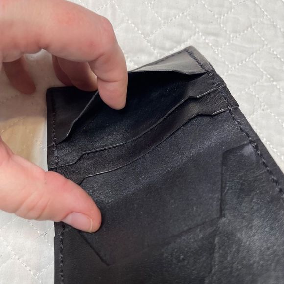 Handmade Custom Black Slim Folding Wallet w/ Pockets - OS - Picture 3 of 6